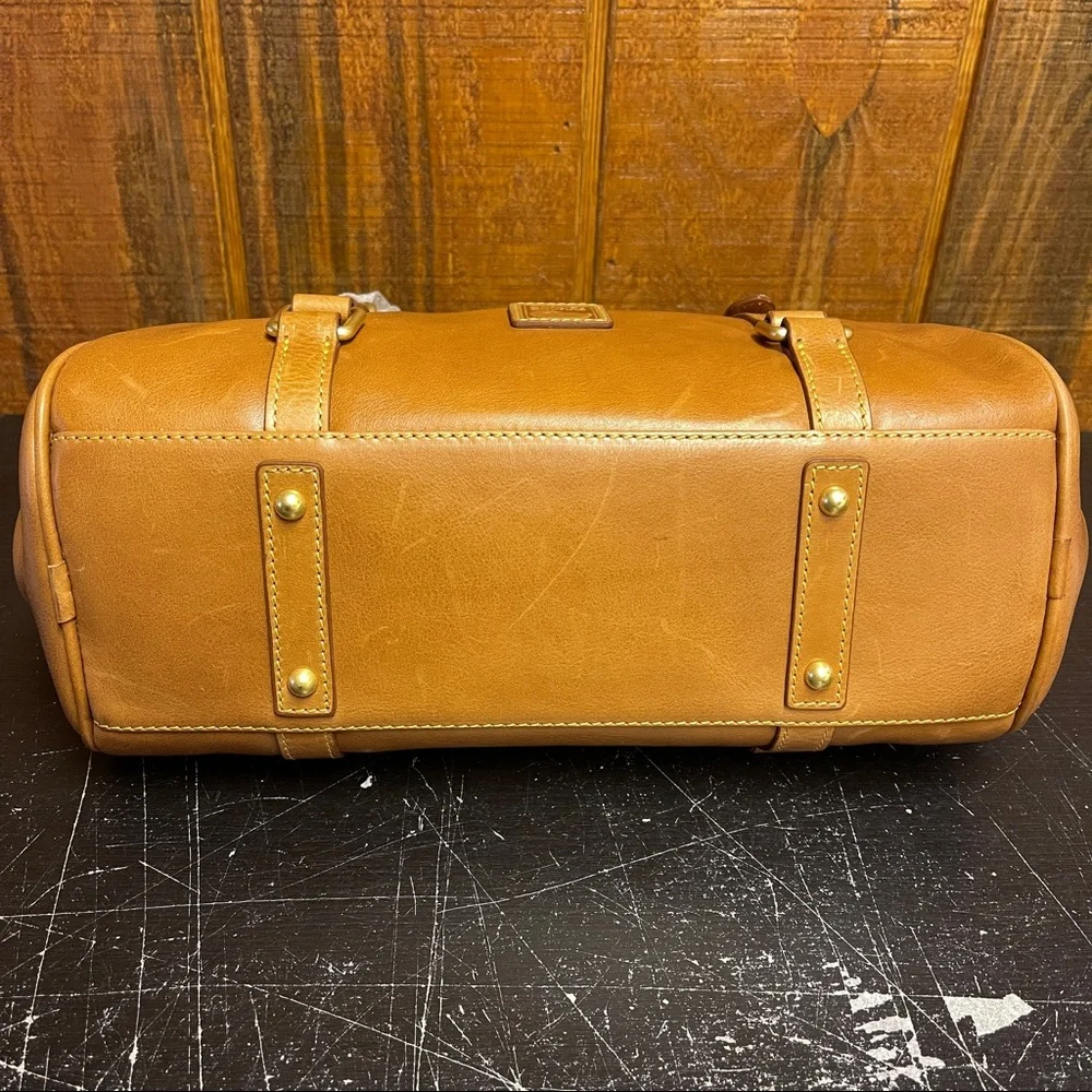 Dooney & Bourke Small Florentine Leather Satchel - Natural - Picture 3 of 9